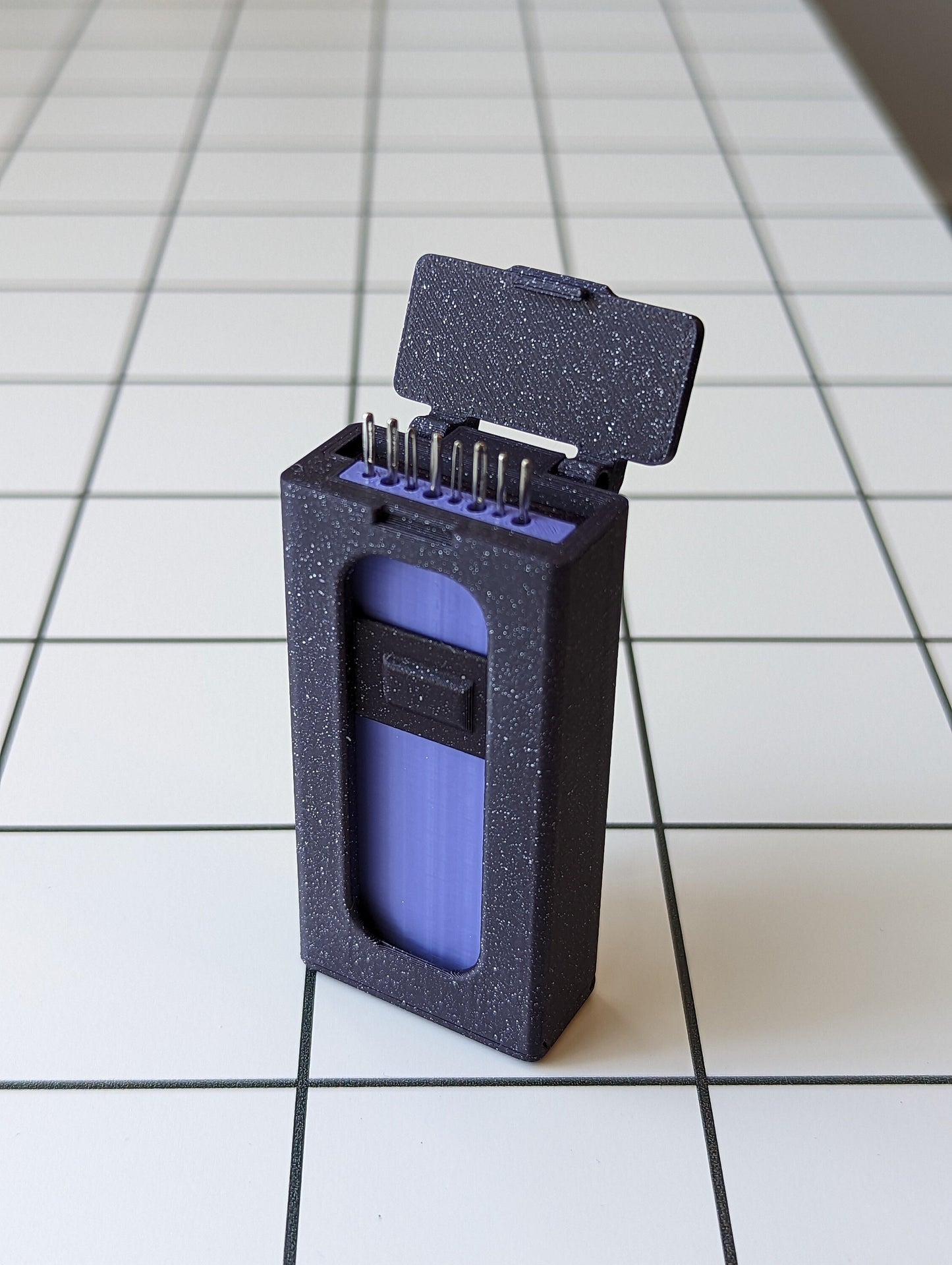 The NEW Nifty Needler  - Magnetic Needle Case  - Atomic Purple